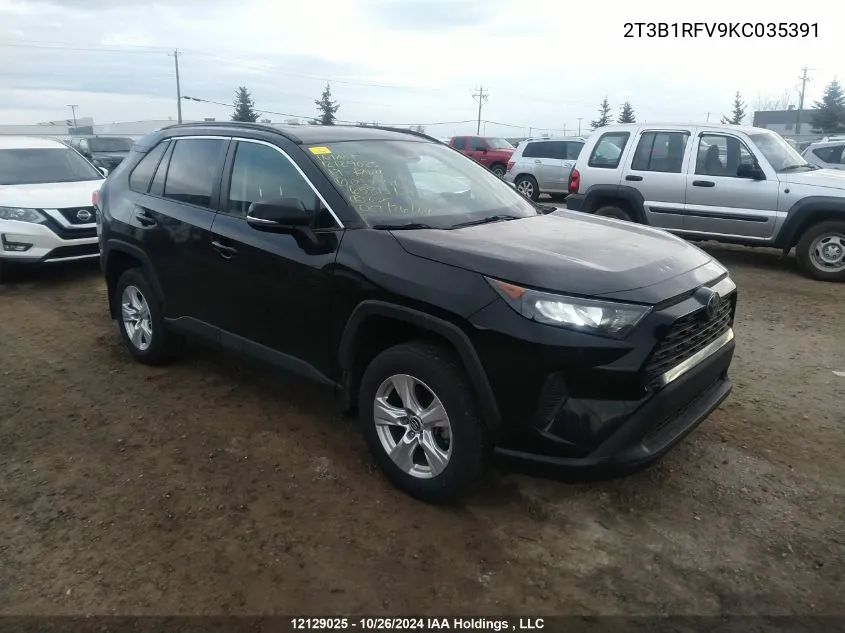 2019 Toyota Rav4 Le VIN: 2T3B1RFV9KC035391 Lot: 12129025