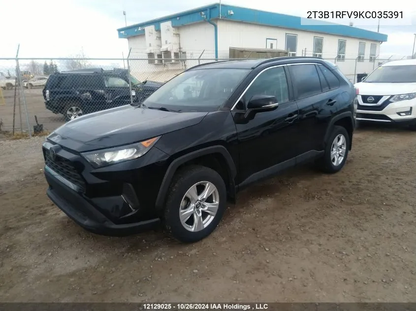 2019 Toyota Rav4 Le VIN: 2T3B1RFV9KC035391 Lot: 12129025