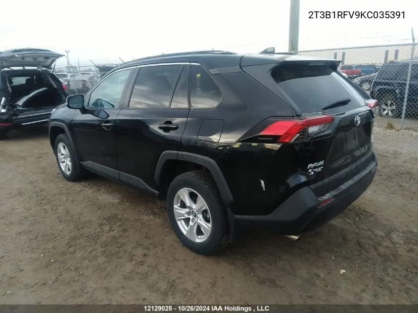 2019 Toyota Rav4 Le VIN: 2T3B1RFV9KC035391 Lot: 12129025