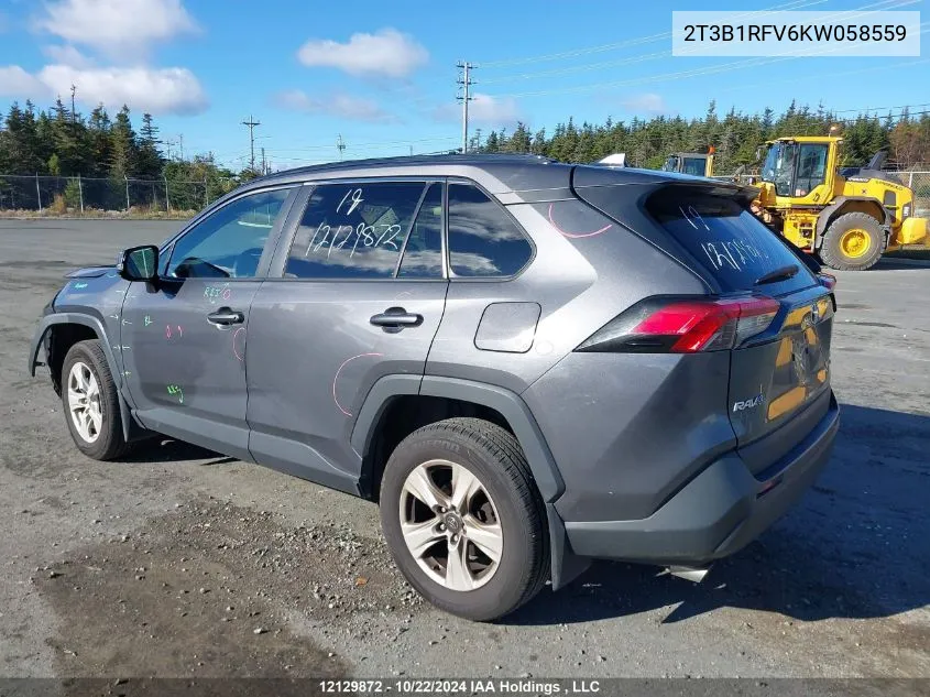 2T3B1RFV6KW058559 2019 Toyota Rav4 Le