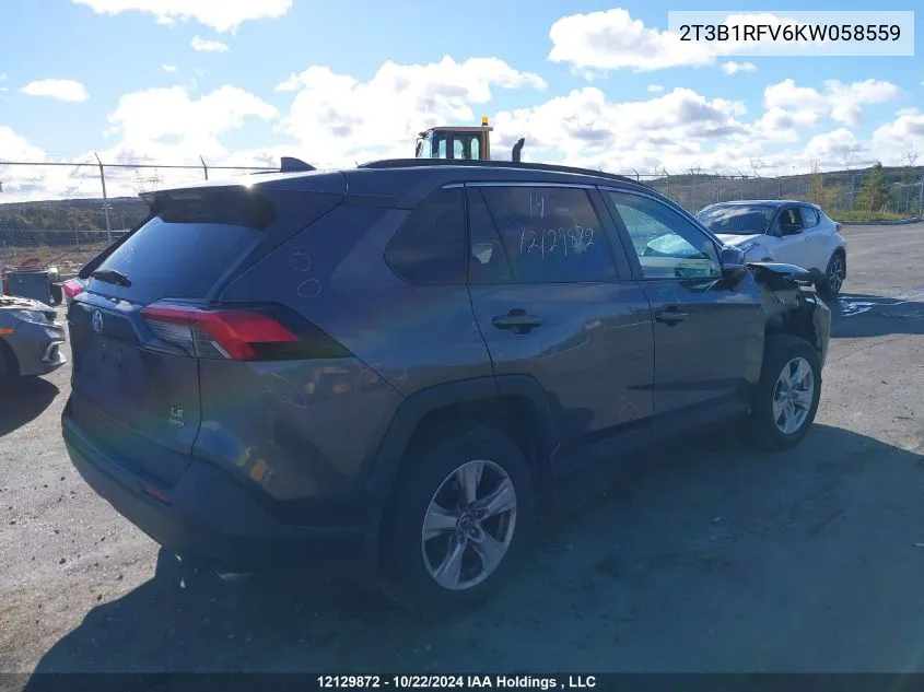 2T3B1RFV6KW058559 2019 Toyota Rav4 Le