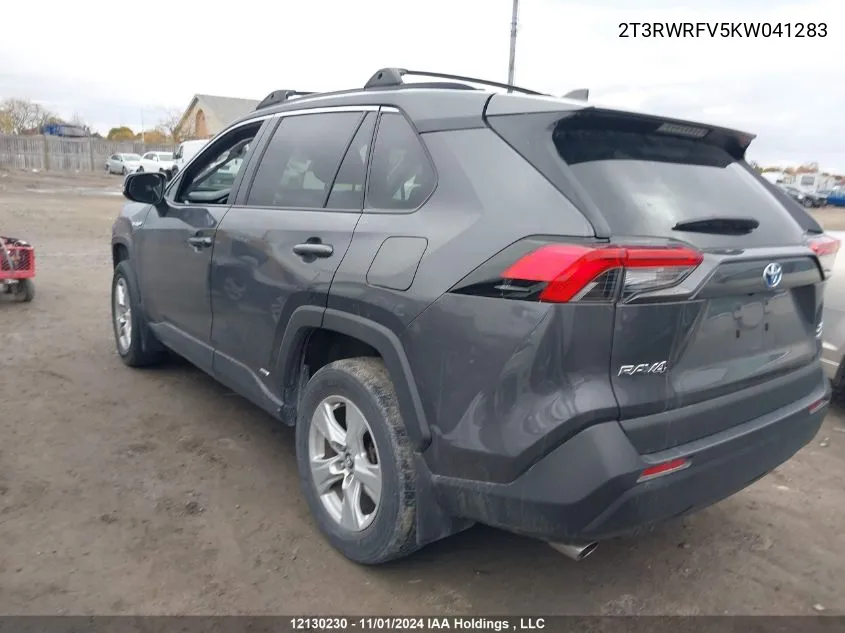 2019 Toyota Rav4 VIN: 2T3RWRFV5KW041283 Lot: 12130230