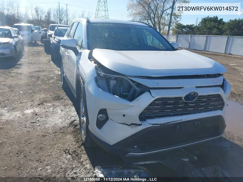 2019 Toyota Rav4 VIN: 2T3DWRFV6KW014572 Lot: 12150050