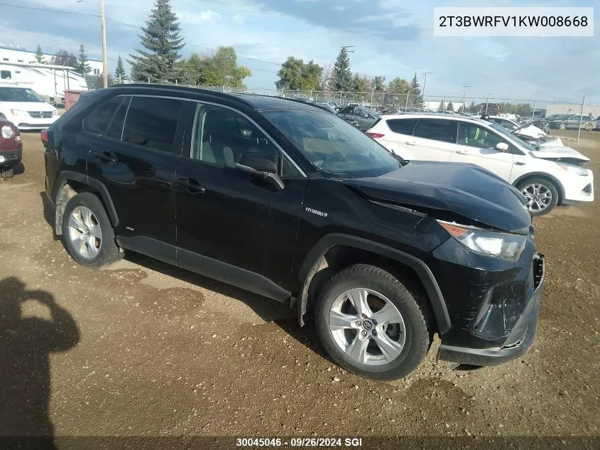 2019 Toyota Rav4 Le VIN: 2T3BWRFV1KW008668 Lot: 30045046