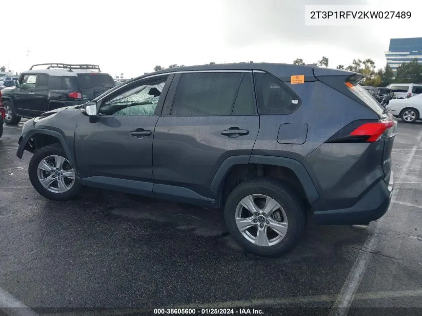 2019 Toyota Rav4 Xle VIN: 2T3P1RFV2KW027489 Lot: 38605600