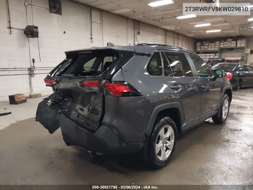 2019 Toyota Rav4 Hybrid Xle VIN: 2T3RWRFV8KW029810 Lot: 38921798