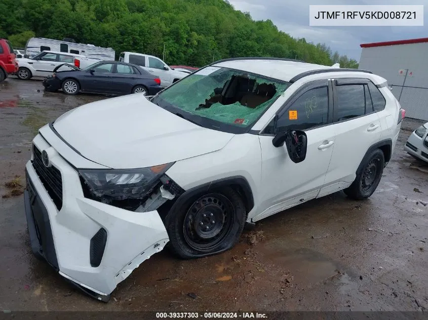 2019 Toyota Rav4 Le VIN: JTMF1RFV5KD008721 Lot: 39337303