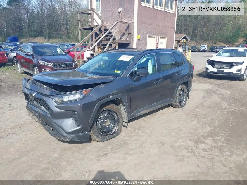 2T3F1RFVXKC058986 2019 Toyota Rav4 Le