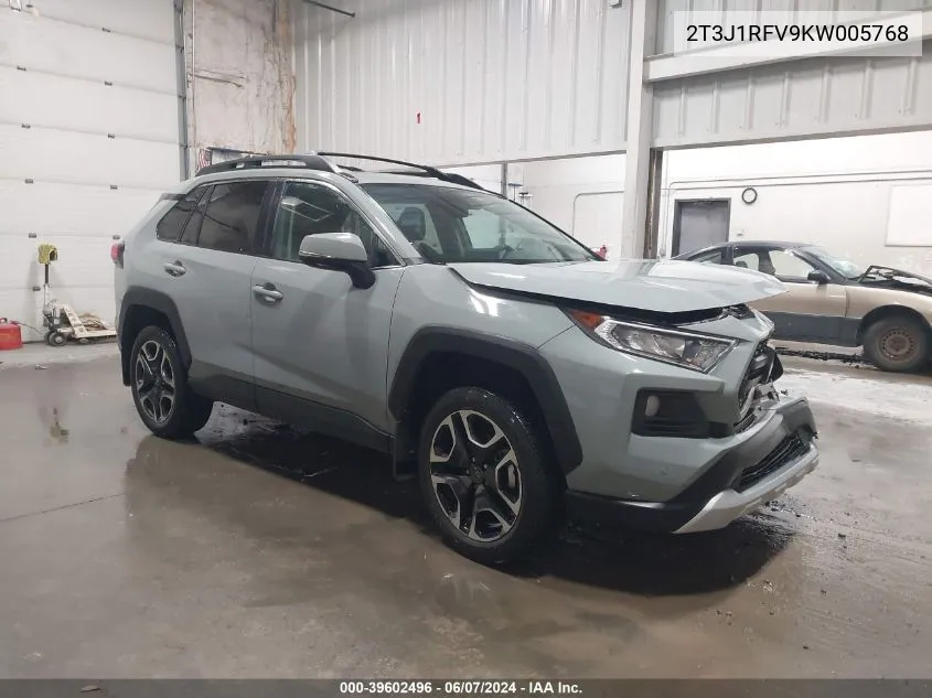 2019 Toyota Rav4 Adventure VIN: 2T3J1RFV9KW005768 Lot: 39602496