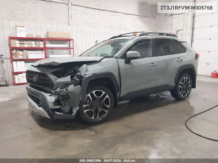 2T3J1RFV9KW005768 2019 Toyota Rav4 Adventure