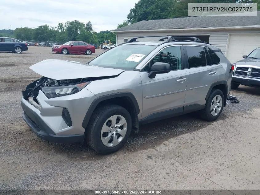 2019 Toyota Rav4 Le VIN: 2T3F1RFV2KC027375 Lot: 39735849