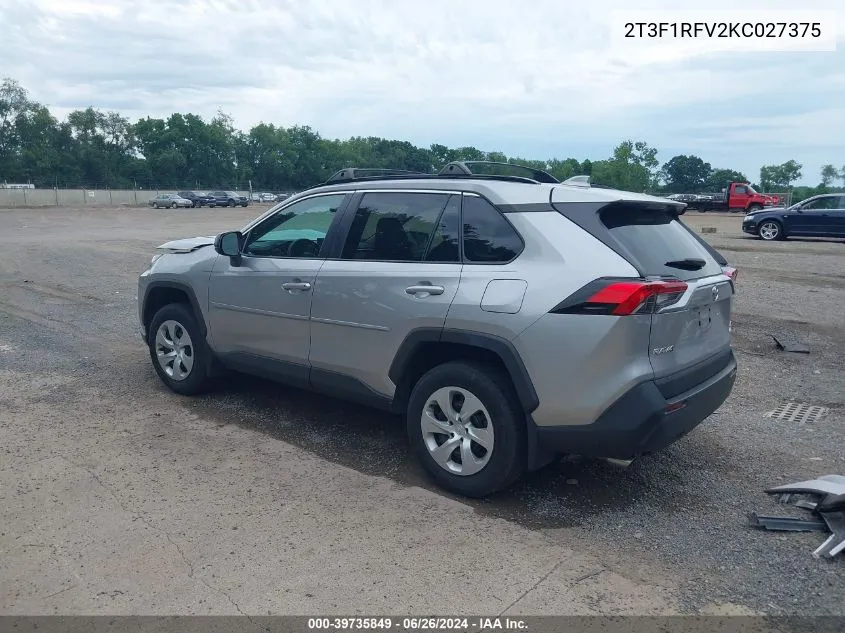 2019 Toyota Rav4 Le VIN: 2T3F1RFV2KC027375 Lot: 39735849