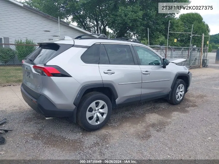 2019 Toyota Rav4 Le VIN: 2T3F1RFV2KC027375 Lot: 39735849