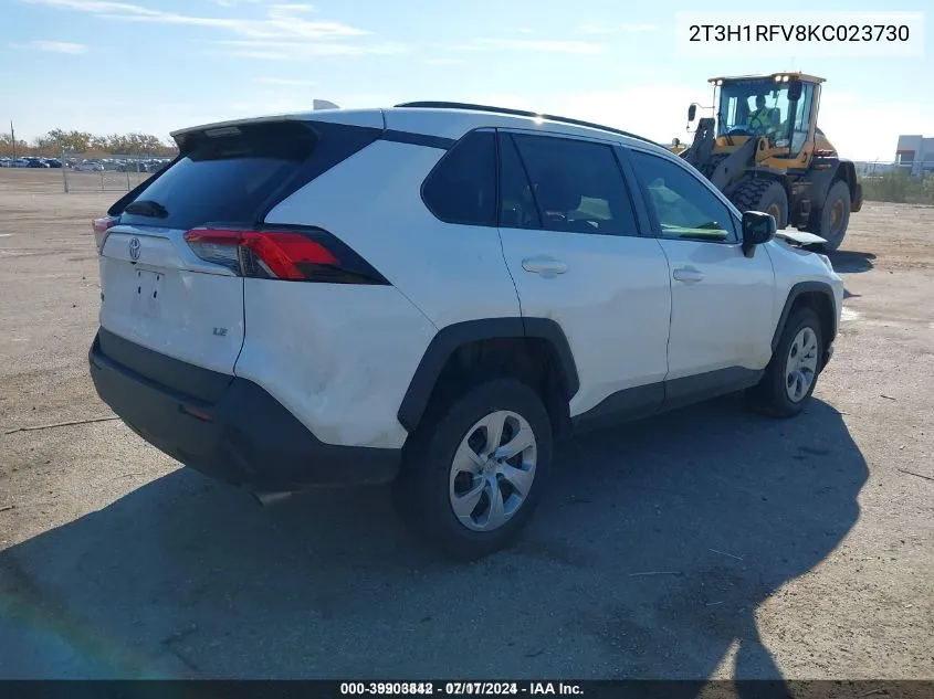 2019 Toyota Rav4 Le VIN: 2T3H1RFV8KC023730 Lot: 39903842