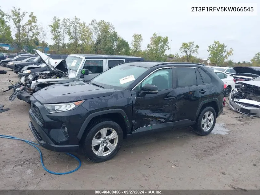 2019 Toyota Rav4 Xle VIN: 2T3P1RFV5KW066545 Lot: 40400456