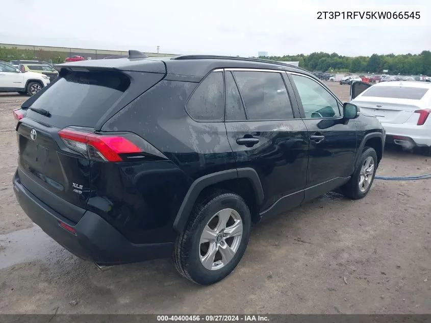 2019 Toyota Rav4 Xle VIN: 2T3P1RFV5KW066545 Lot: 40400456