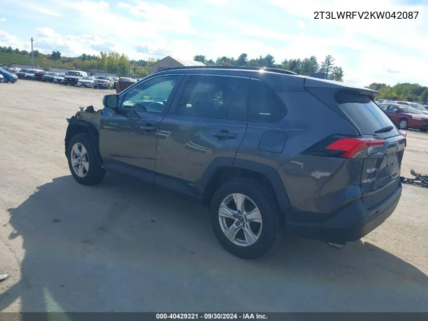 2019 Toyota Rav4 Hybrid Le VIN: 2T3LWRFV2KW042087 Lot: 40429321