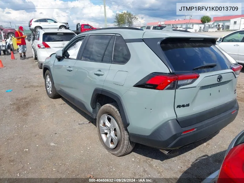 2019 Toyota Rav4 Xle VIN: JTMP1RFV1KD013709 Lot: 40450632