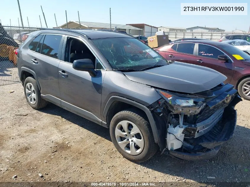 2019 Toyota Rav4 Le VIN: 2T3H1RFV3KW001990 Lot: 40479575