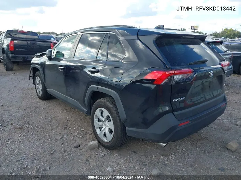 2019 Toyota Rav4 Le VIN: JTMH1RFV3KD013442 Lot: 40526604