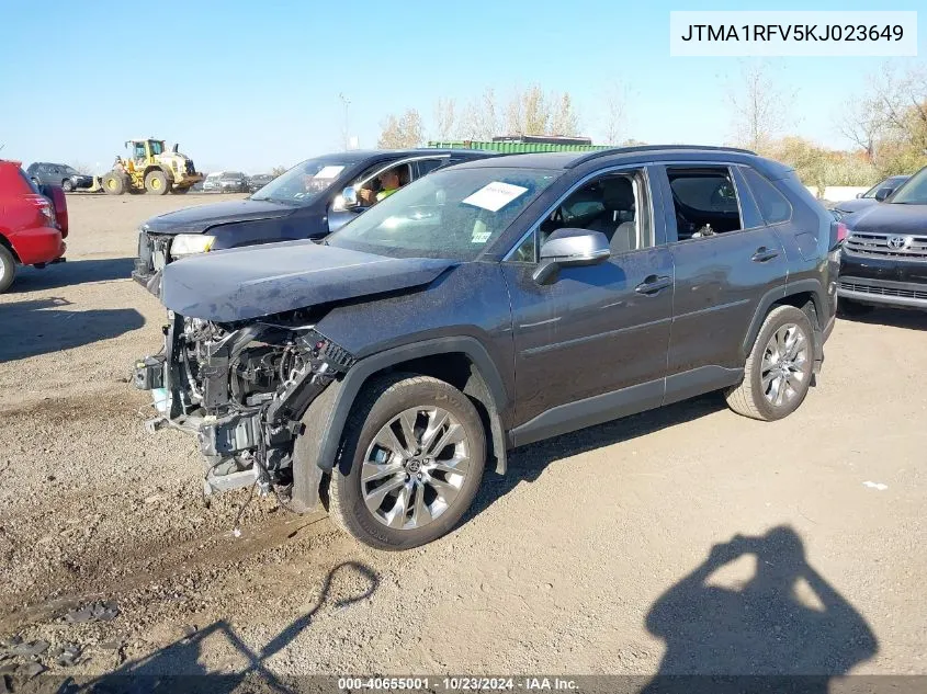 2019 Toyota Rav4 Xle Premium VIN: JTMA1RFV5KJ023649 Lot: 40655001