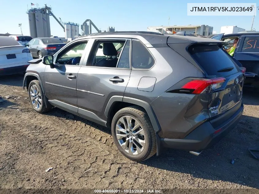 2019 Toyota Rav4 Xle Premium VIN: JTMA1RFV5KJ023649 Lot: 40655001