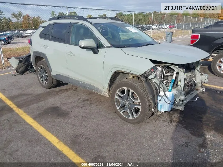 2019 Toyota Rav4 Adventure VIN: 2T3J1RFV4KW007721 Lot: 40670256