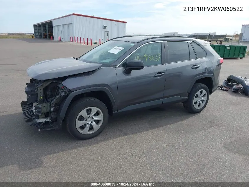 2T3F1RFV2KW060522 2019 Toyota Rav4 Le