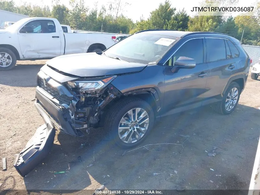 JTMC1RFV0KD036087 2019 Toyota Rav4 Xle Premium