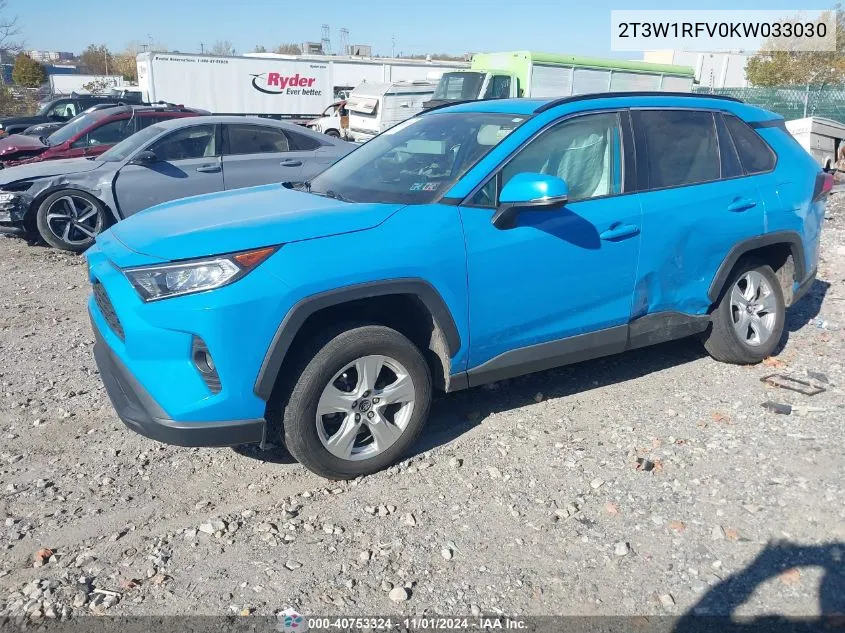 2019 Toyota Rav4 Xle VIN: 2T3W1RFV0KW033030 Lot: 40753324