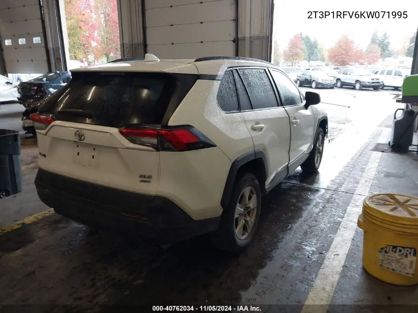 2019 Toyota Rav4 Xle VIN: 2T3P1RFV6KW071995 Lot: 40762034