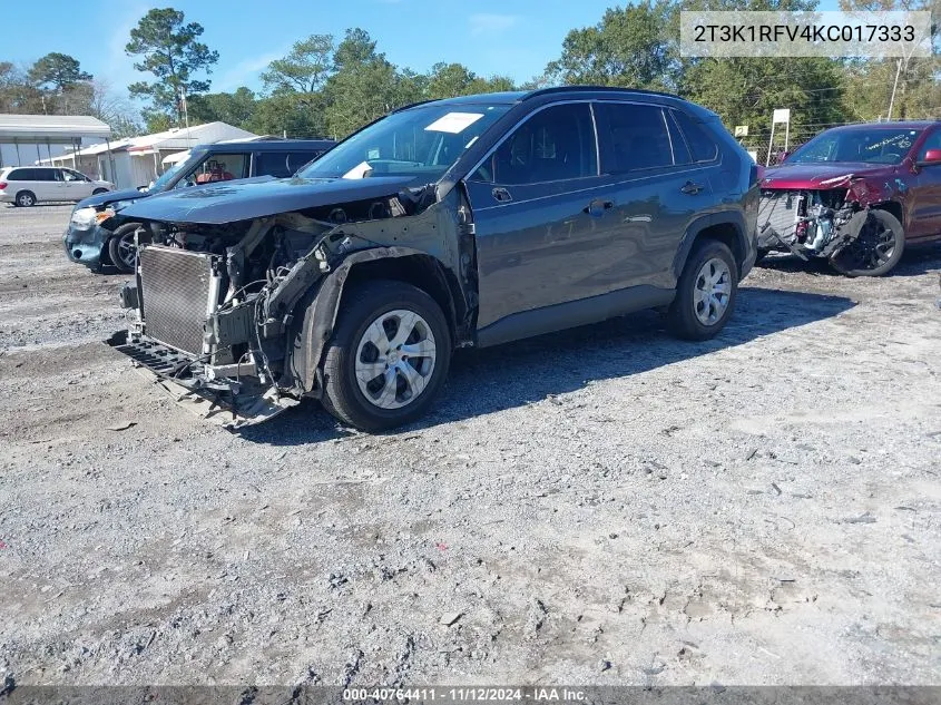 2019 Toyota Rav4 Le VIN: 2T3K1RFV4KC017333 Lot: 40764411