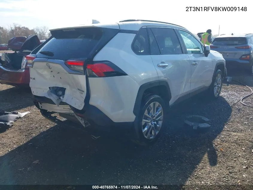 2019 Toyota Rav4 Limited VIN: 2T3N1RFV8KW009148 Lot: 40765974