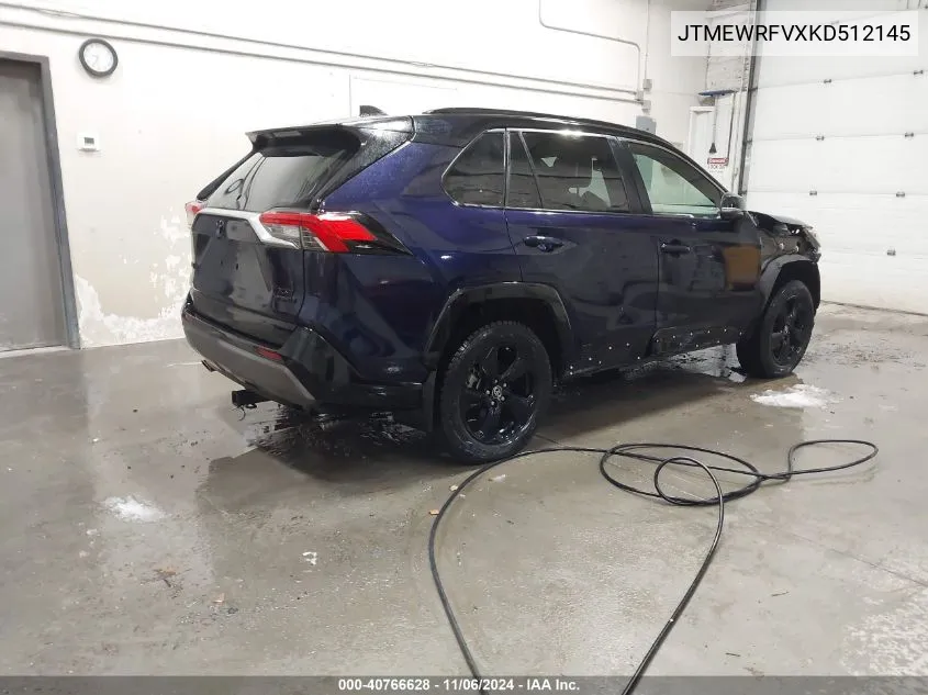 2019 Toyota Rav4 Hybrid Xse VIN: JTMEWRFVXKD512145 Lot: 40766628