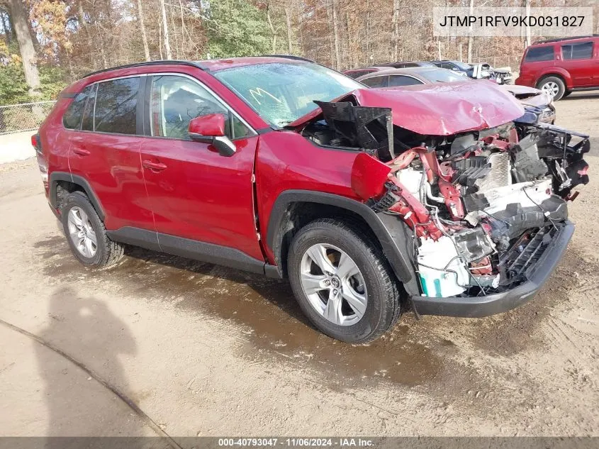 2019 Toyota Rav4 Xle VIN: JTMP1RFV9KD031827 Lot: 40793047