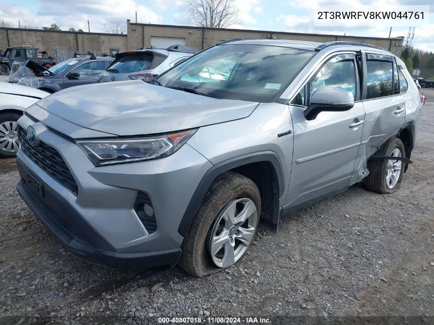 2T3RWRFV8KW044761 2019 Toyota Rav4 Hybrid Xle