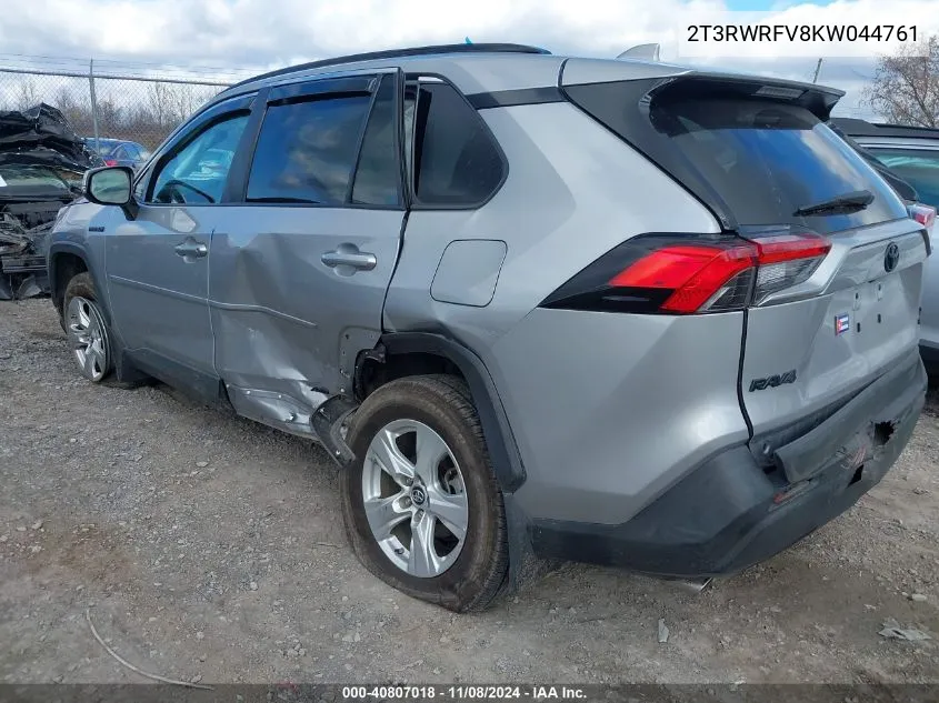 2T3RWRFV8KW044761 2019 Toyota Rav4 Hybrid Xle