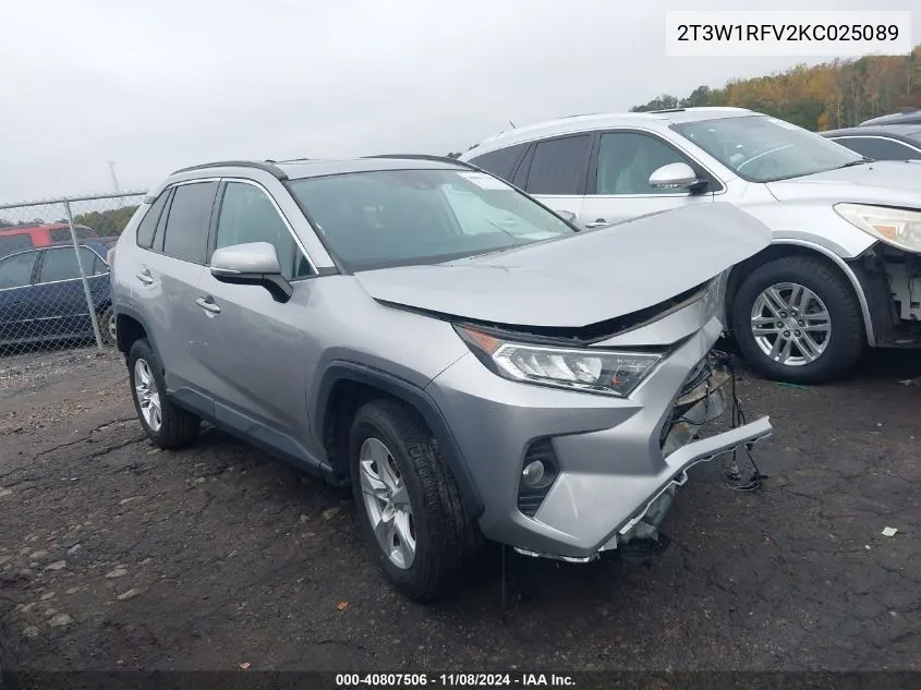 2T3W1RFV2KC025089 2019 Toyota Rav4 Xle