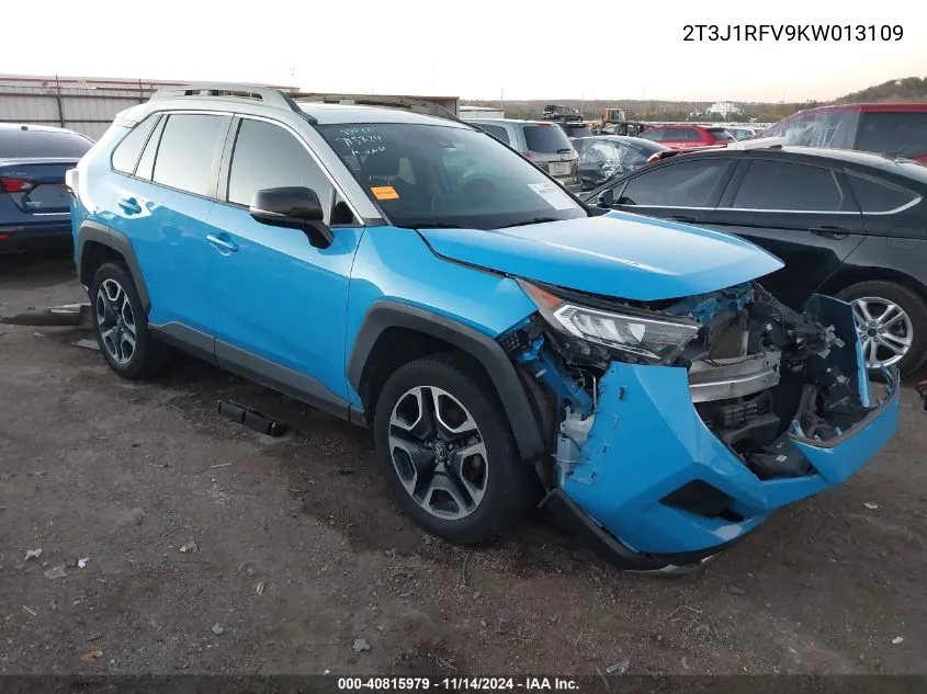 2019 Toyota Rav4 Adventure VIN: 2T3J1RFV9KW013109 Lot: 40815979