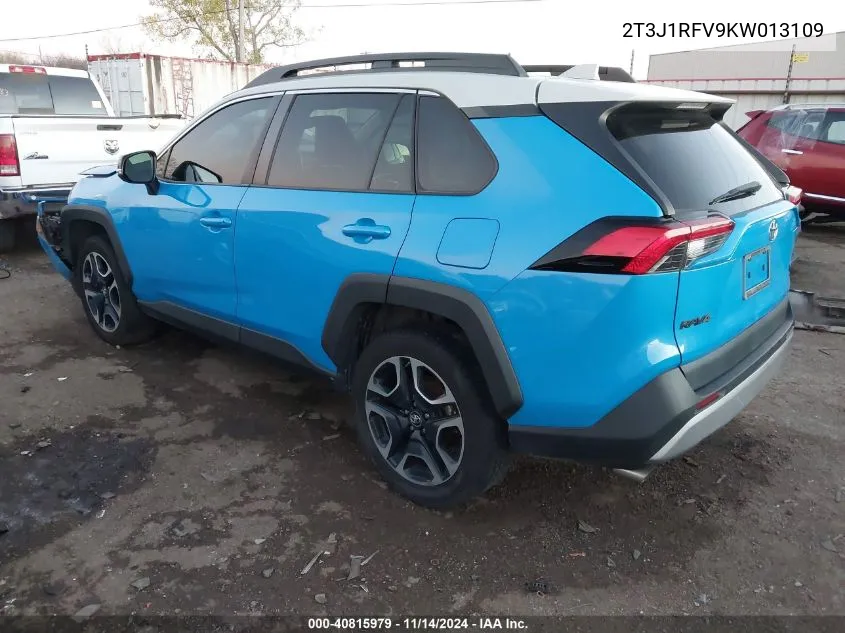 2019 Toyota Rav4 Adventure VIN: 2T3J1RFV9KW013109 Lot: 40815979