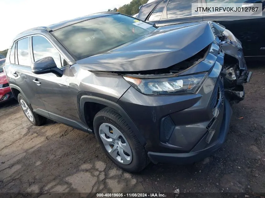 2019 Toyota Rav4 Le VIN: JTMK1RFV0KJ012787 Lot: 40819605