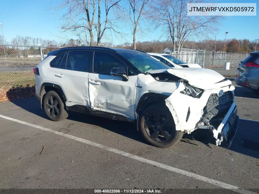 2019 Toyota Rav4 Hybrid Xse VIN: JTMEWRFVXKD505972 Lot: 40822086