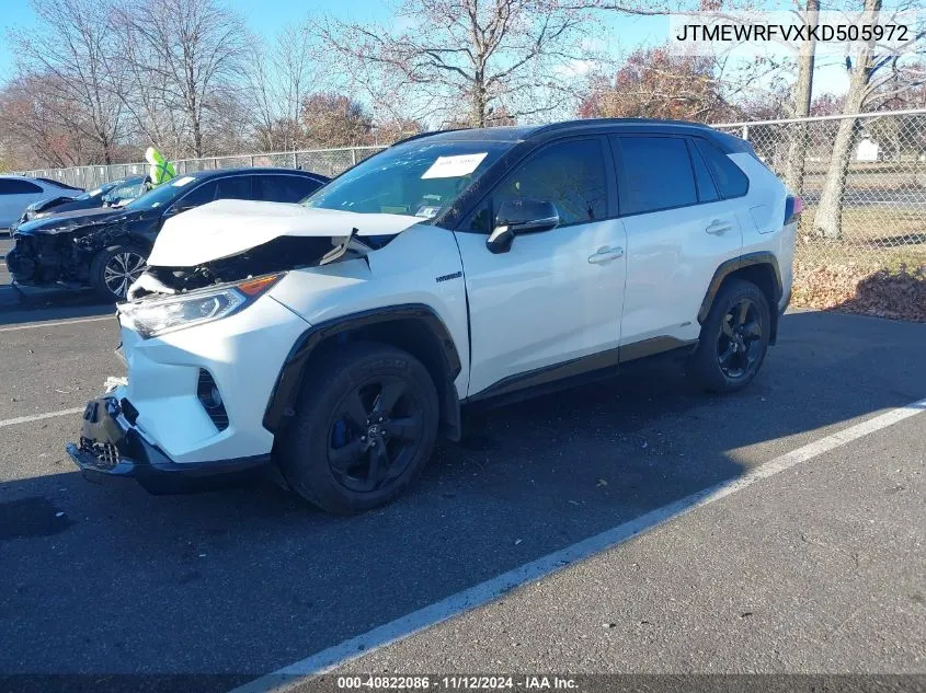 2019 Toyota Rav4 Hybrid Xse VIN: JTMEWRFVXKD505972 Lot: 40822086