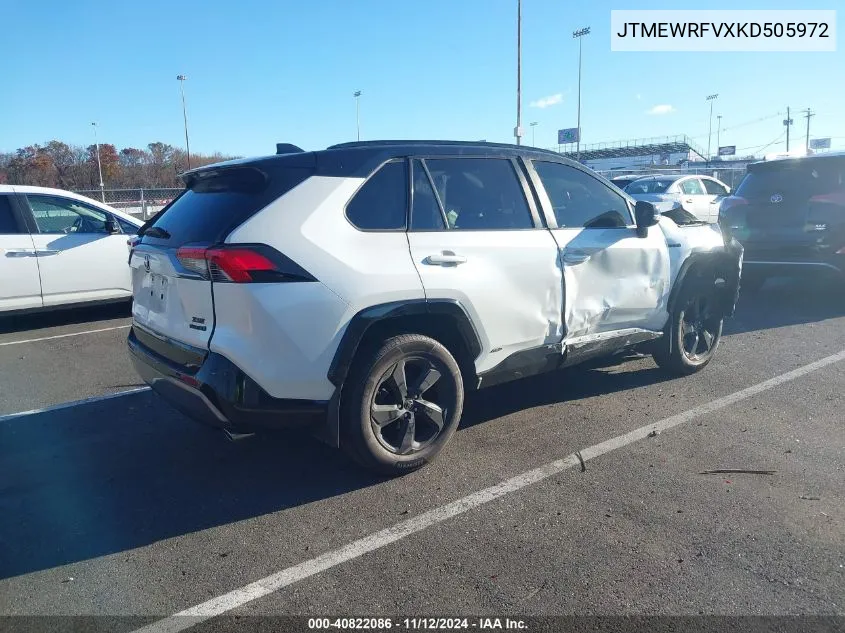 2019 Toyota Rav4 Hybrid Xse VIN: JTMEWRFVXKD505972 Lot: 40822086