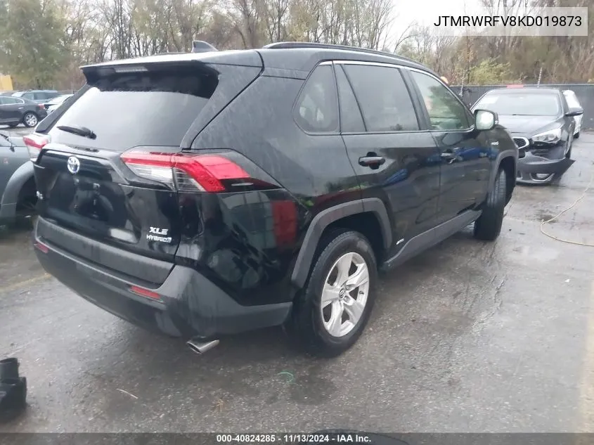 2019 Toyota Rav4 Hybrid Xle VIN: JTMRWRFV8KD019873 Lot: 40824285