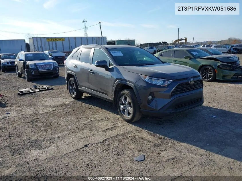 2019 Toyota Rav4 Xle VIN: 2T3P1RFVXKW051586 Lot: 40827929