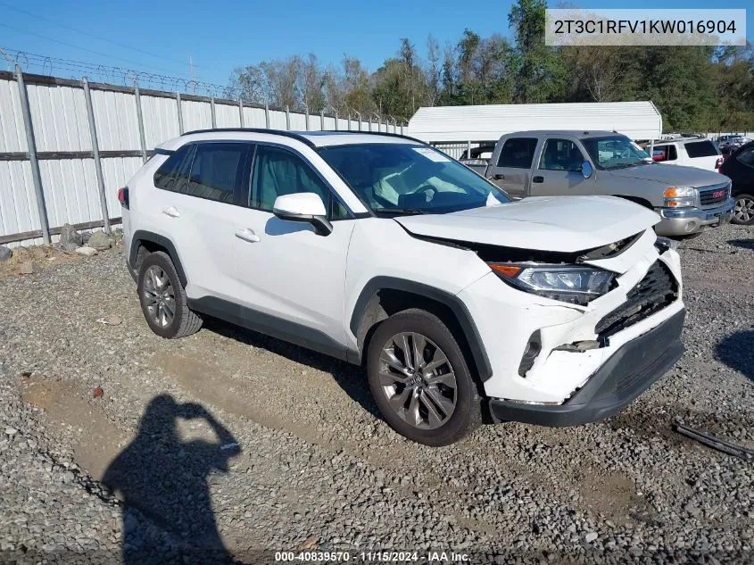 2019 Toyota Rav4 Xle Premium VIN: 2T3C1RFV1KW016904 Lot: 40839570