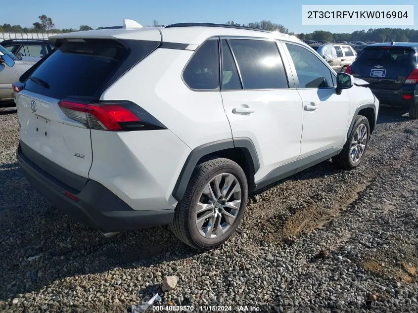 2019 Toyota Rav4 Xle Premium VIN: 2T3C1RFV1KW016904 Lot: 40839570