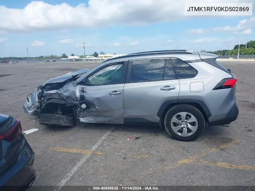 2019 Toyota Rav4 Le VIN: JTMK1RFV0KD502869 Lot: 40859535