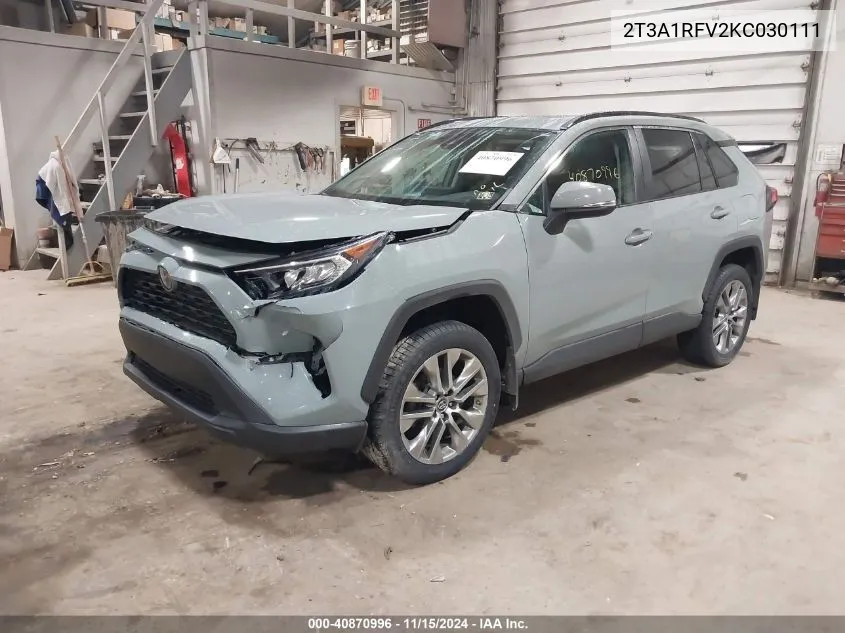 2019 Toyota Rav4 Xle Premium VIN: 2T3A1RFV2KC030111 Lot: 40870996